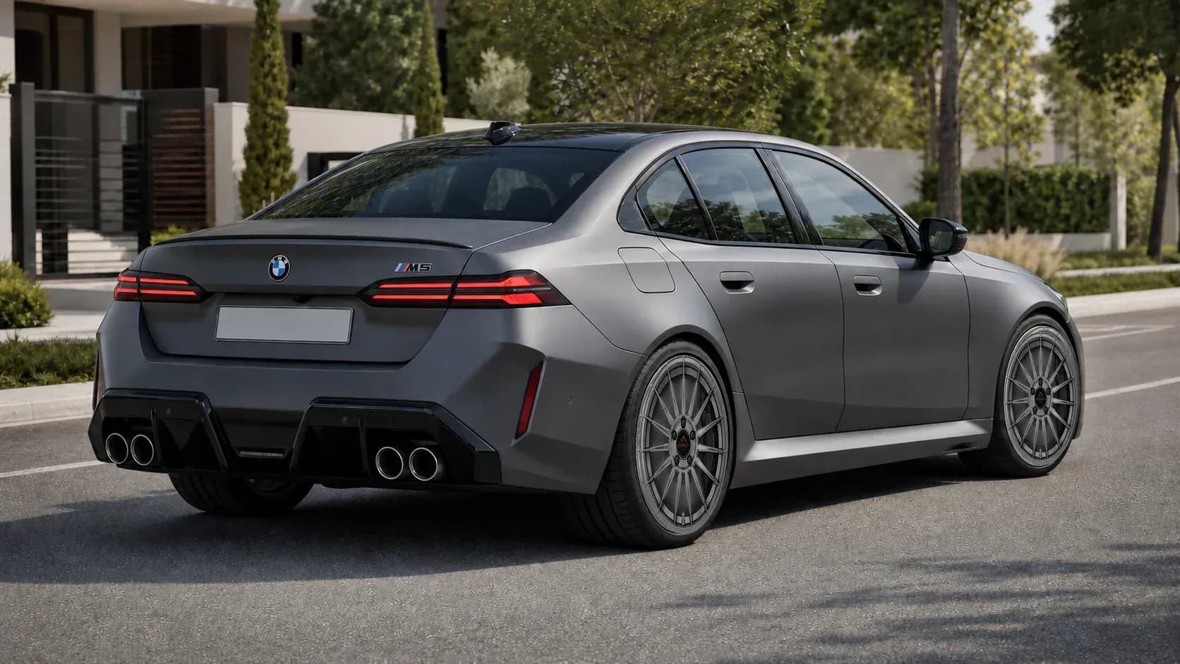 2025 BMW M5 with EW-P-FF-012 wheel, rear right 45 view