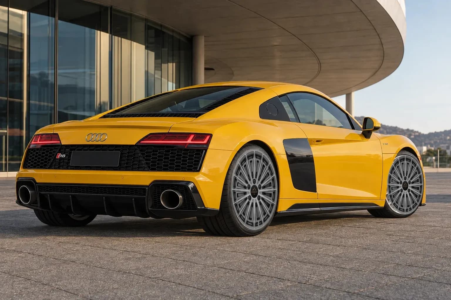 2024 Audi R8 with EW-P-FF-013 wheel, rear right 45 view