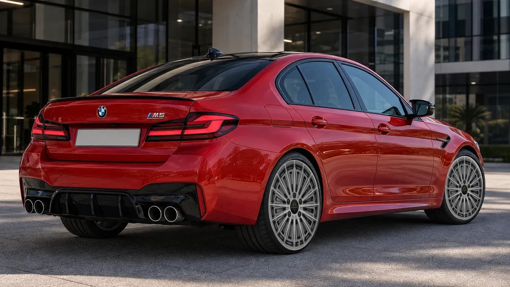 2021 BMW M5 with EW-P-FF-013 wheel, rear right 45 view