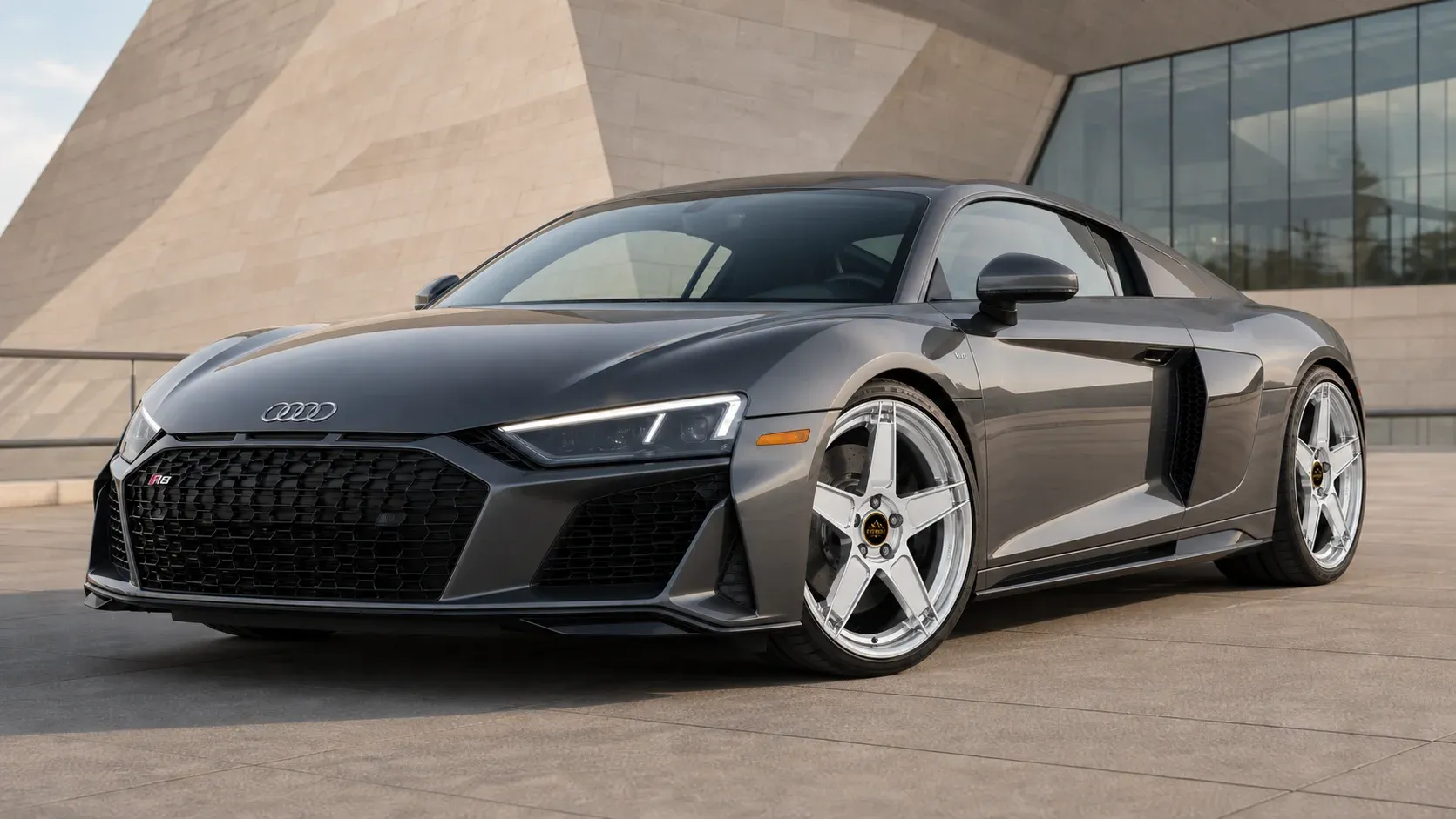 2024 Audi R8 with EW-P-MF-001 wheel, front right 45 view