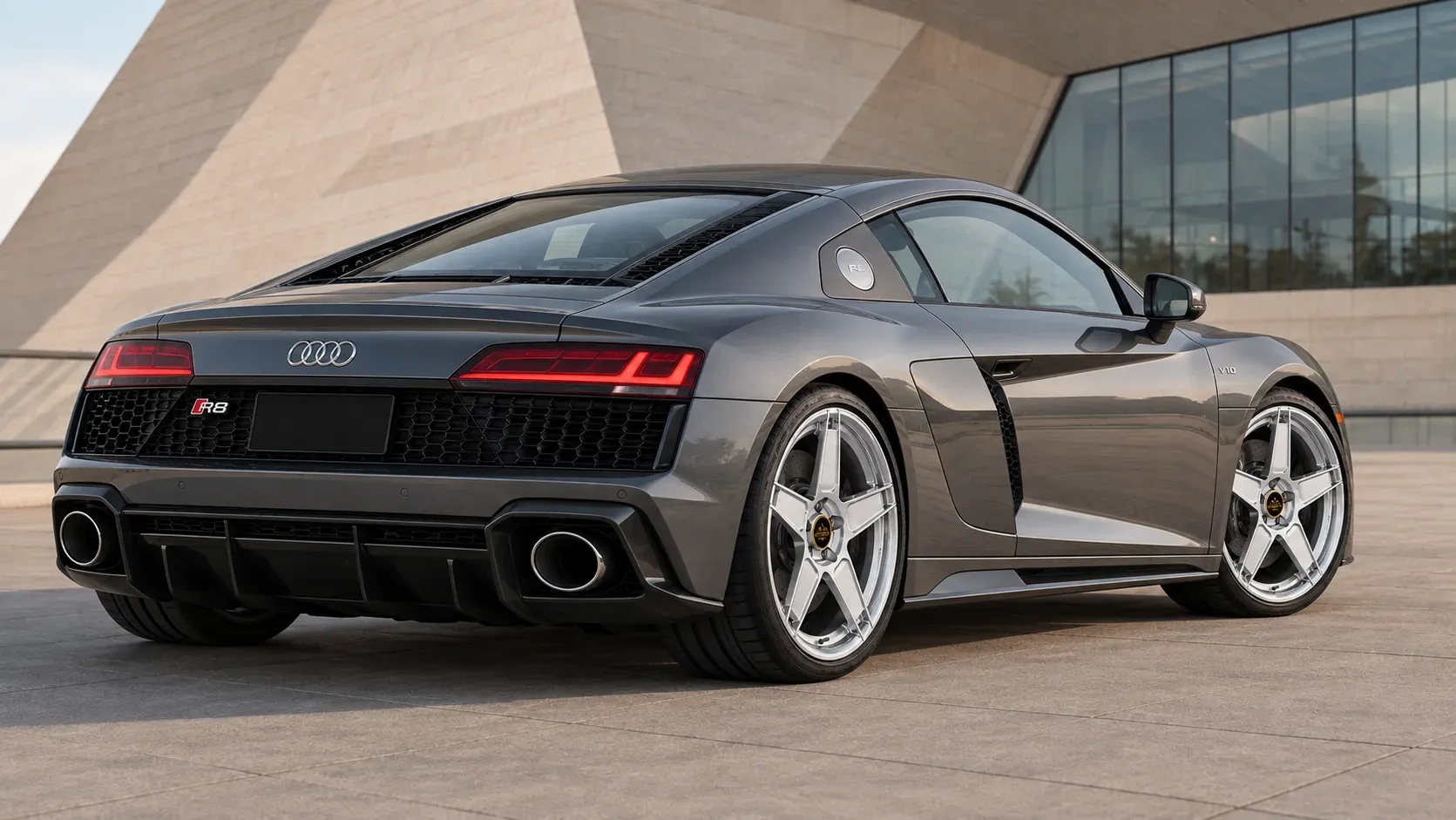 2024 Audi R8 with EW-P-MF-001 wheel, rear right 45 view