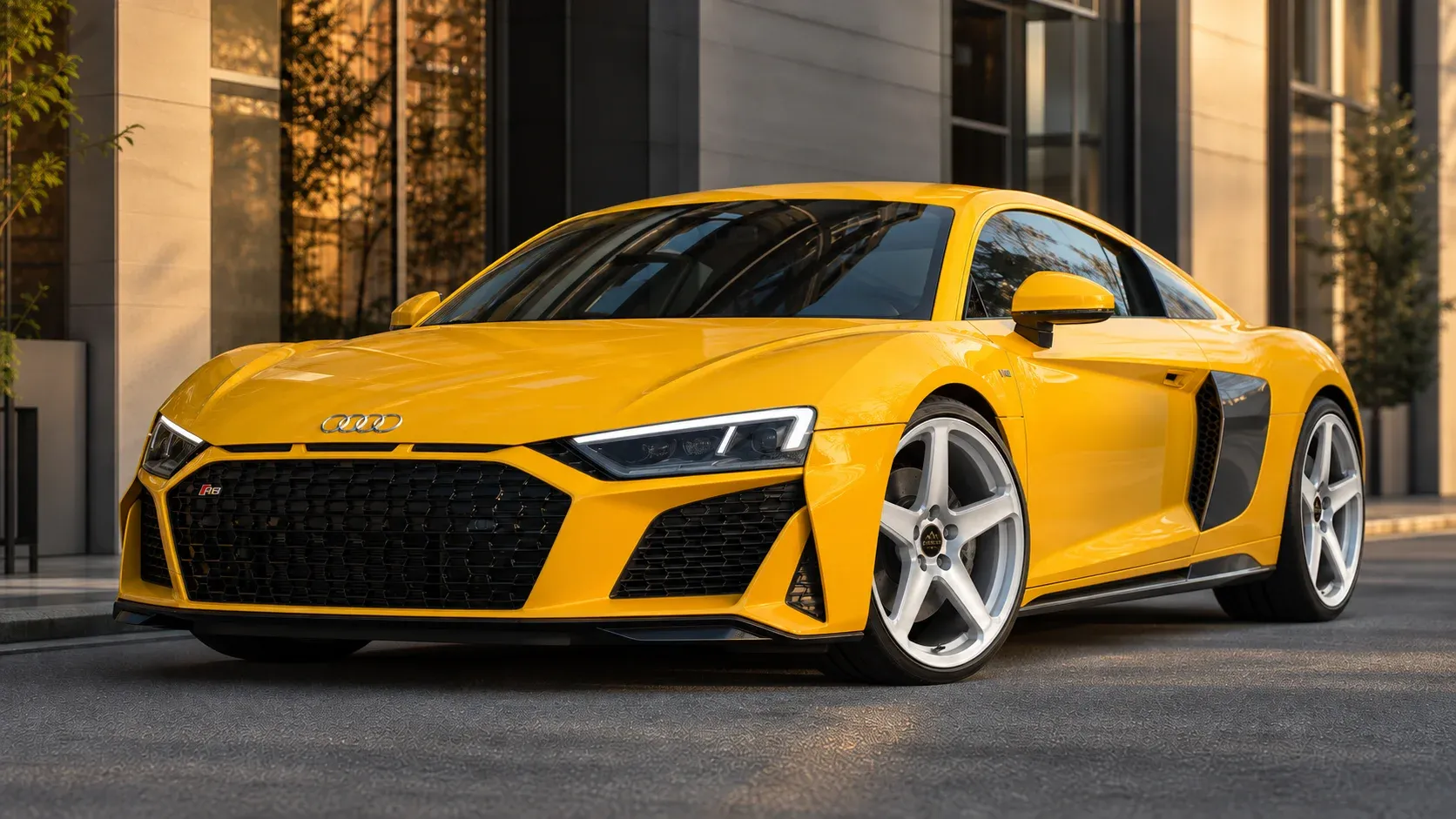 2024 Audi R8 with EW-P-MF-002 wheel, front right 45 view