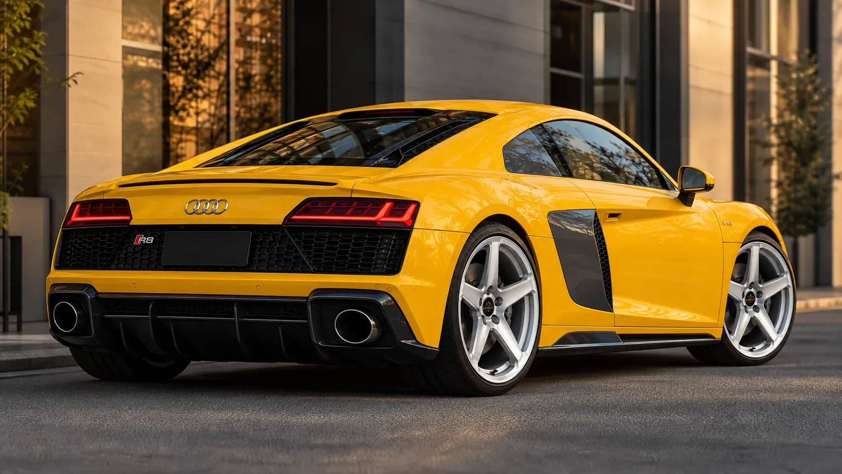 2024 Audi R8 with EW-P-MF-002 wheel, rear right 45 view