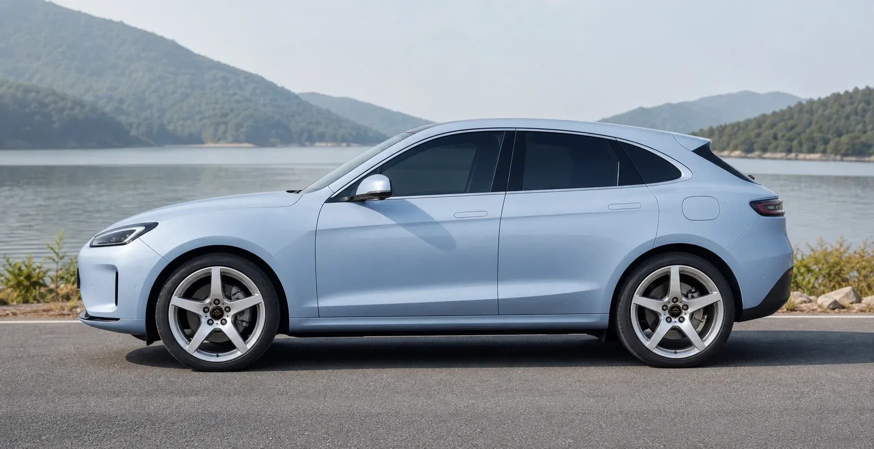 2022 Aito M5 with EW-P-MF-004 wheel, side profile view
