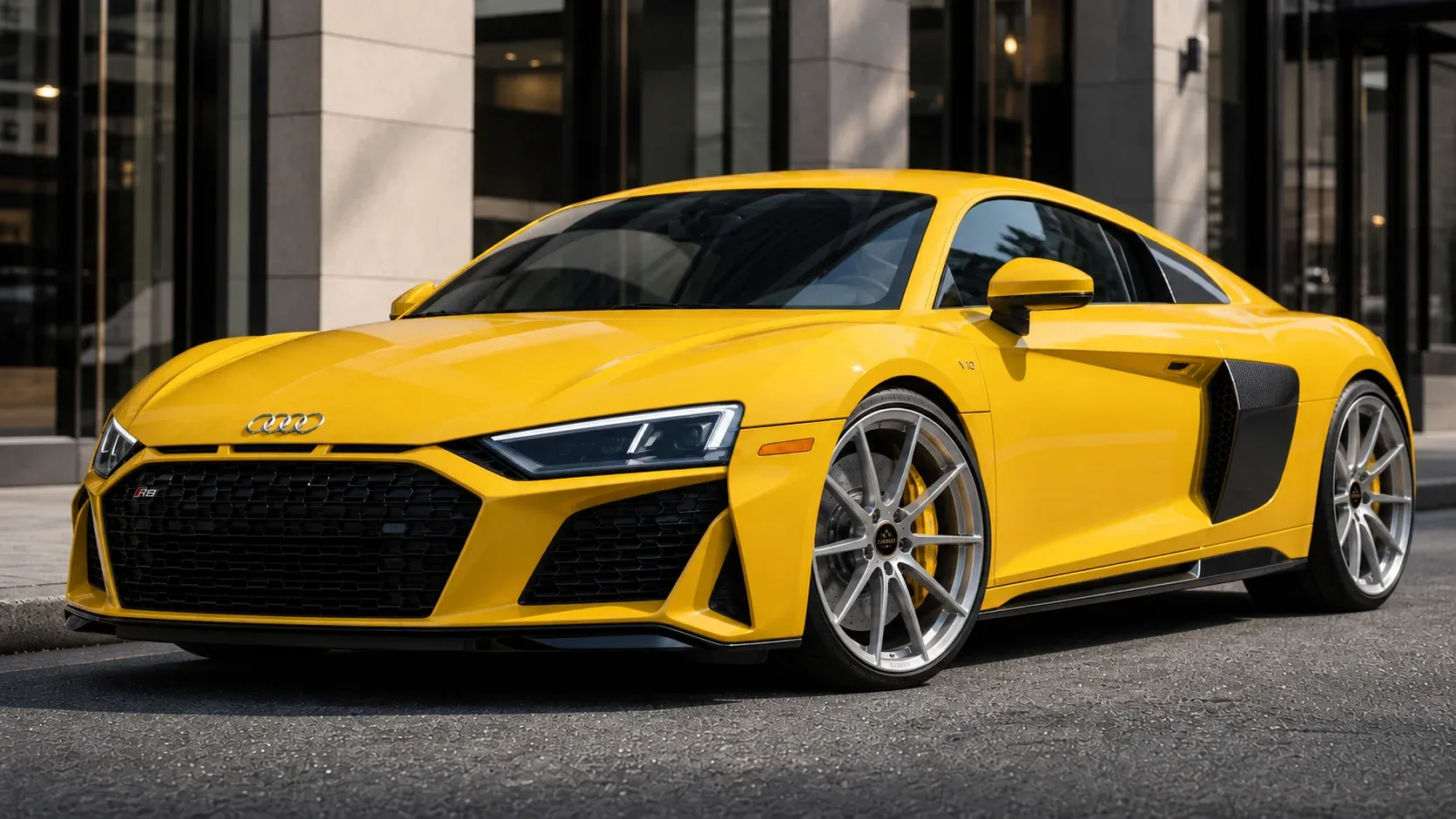 2024 Audi R8 with EW-P-MF-006 wheel, front right 45 view