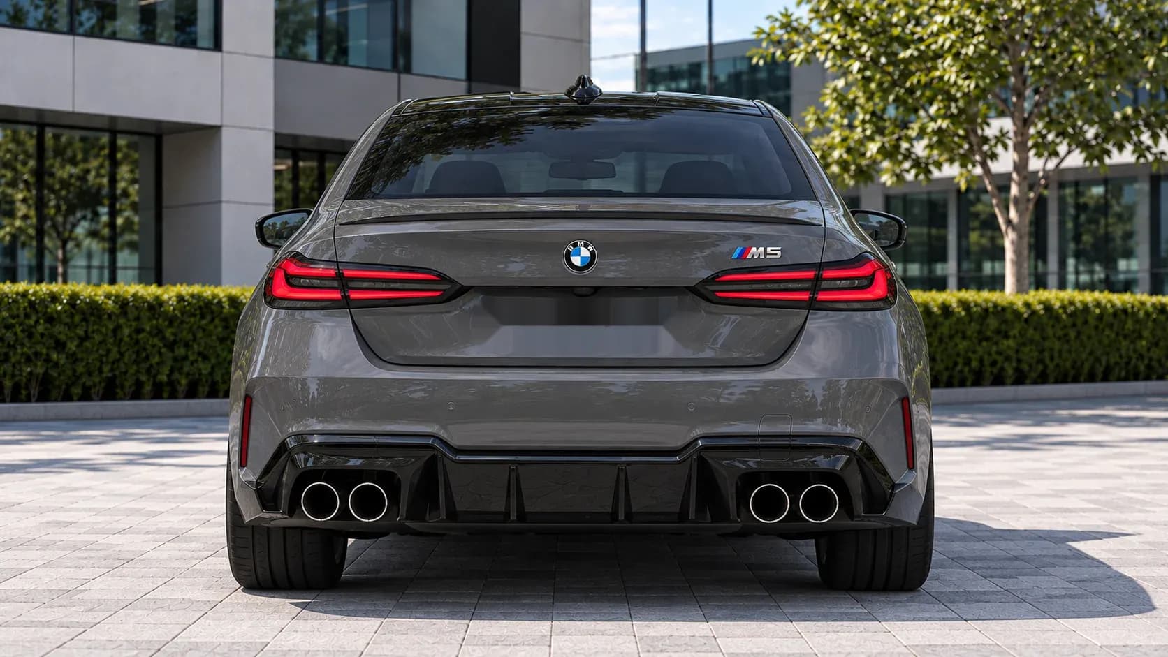 2018 BMW M5 with EW-P-MF-006 wheel, rear 0 view