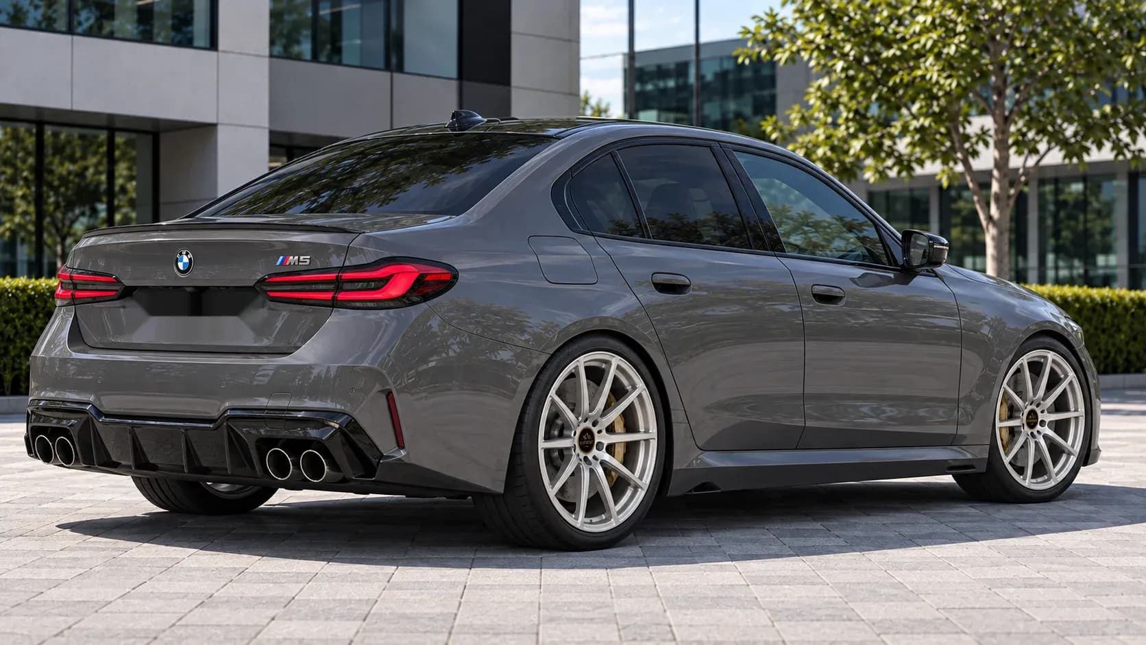 2018 BMW M5 with EW-P-MF-006 wheel, rear right 45 view