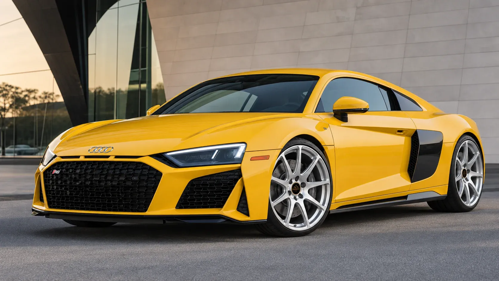 2024 Audi R8 with EW-P-MF-009 wheel, front right 45 view