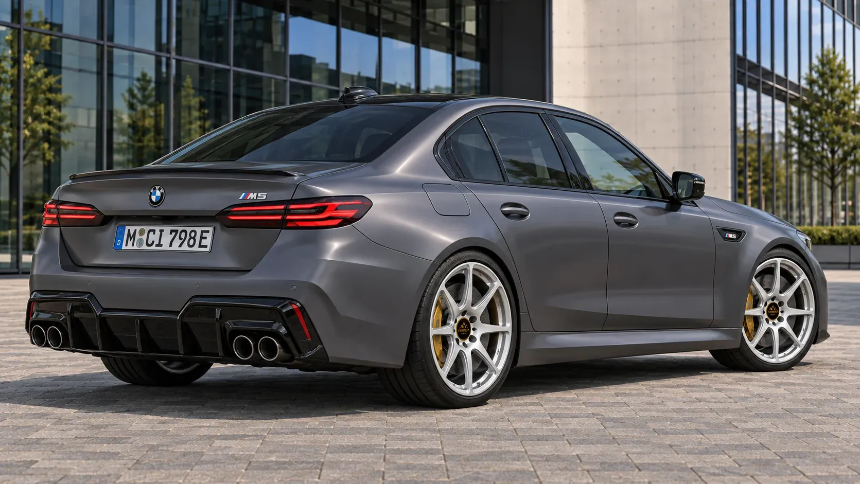 2018 BMW M5 with EW-P-MF-009 wheel, rear right 45 view