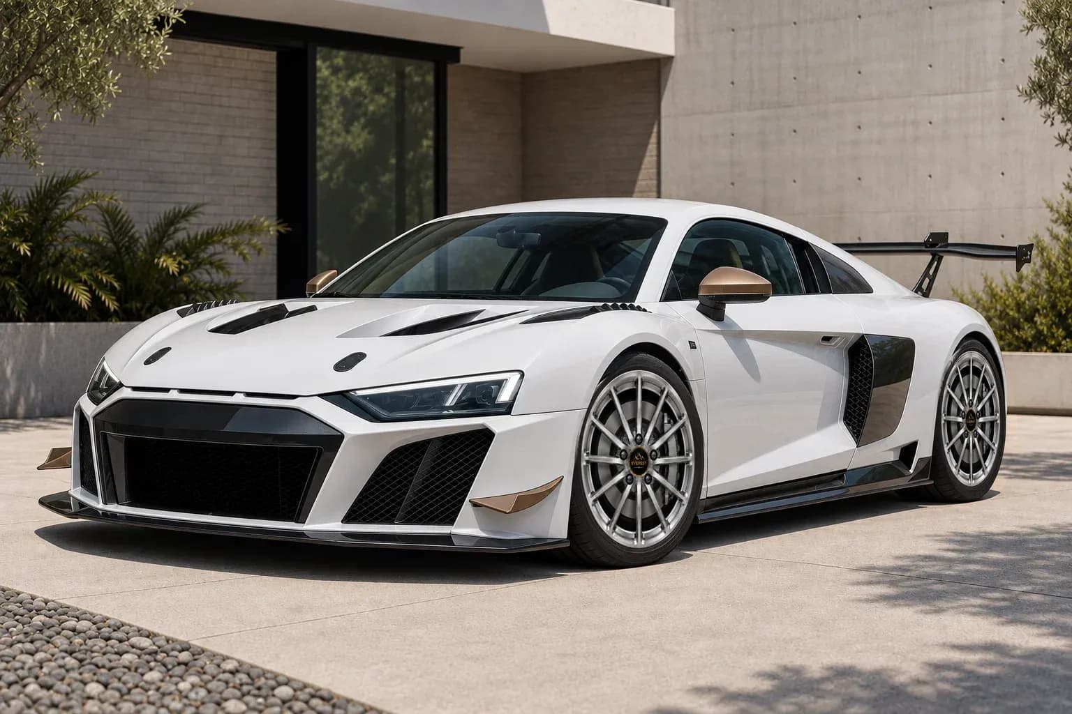 2024 Audi R8 with EW-P-MF-010 wheel, front right 45 view