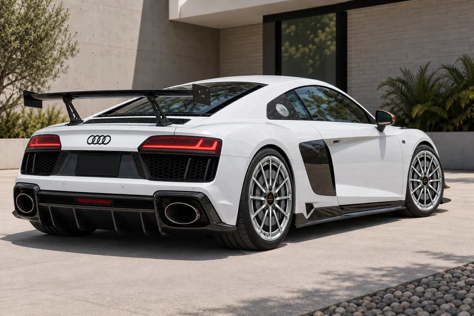 2024 Audi R8 with EW-P-MF-010 wheel, rear right 45 view
