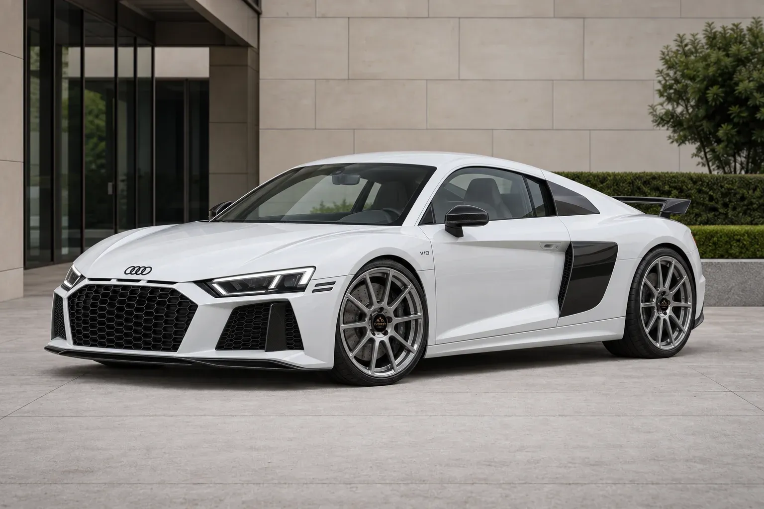2023 Audi R8 with EW-P-MF-012 wheel, front right 45 view