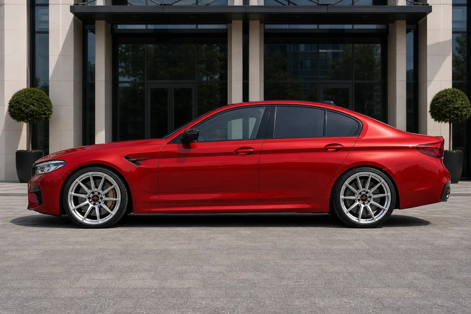 2021 BMW M5 with EW-P-MF-012 wheel, side profile view
