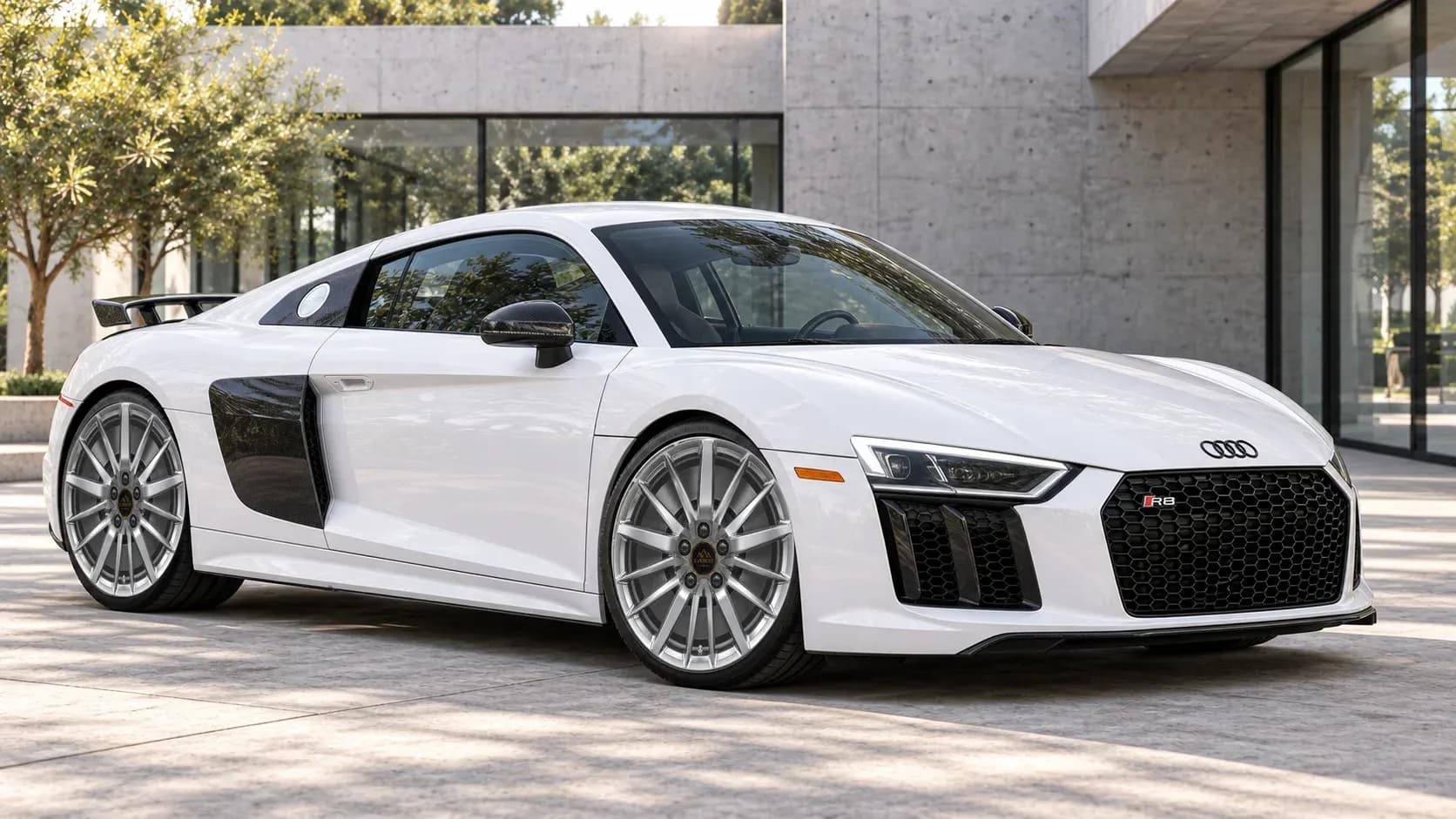 2017 Audi R8 with EW-P-MF-014 wheel, front right 45 view