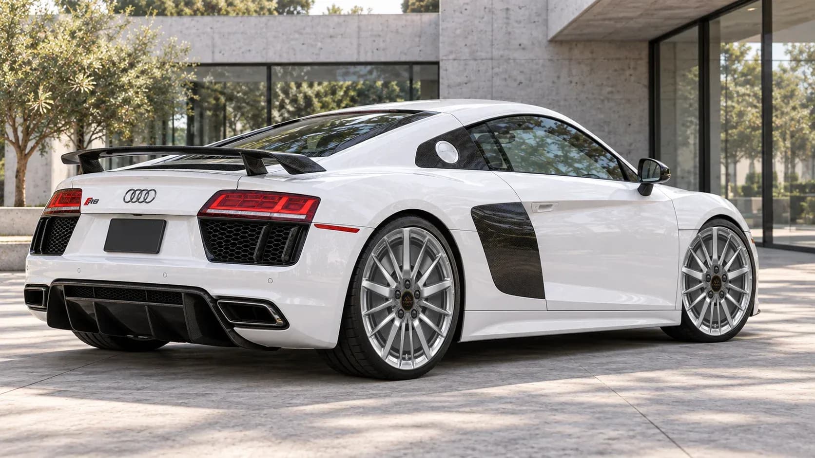 2017 Audi R8 with EW-P-MF-014 wheel, rear right 45 view