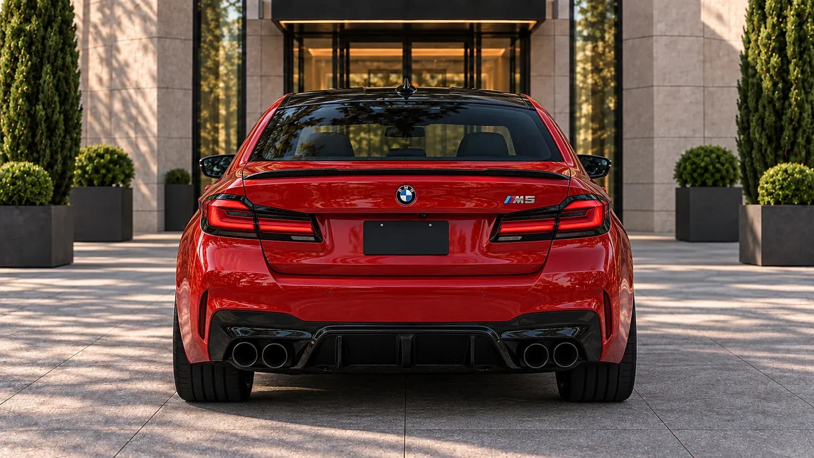 2021 BMW M5 with EW-P-MF-014 wheel, rear 0 view