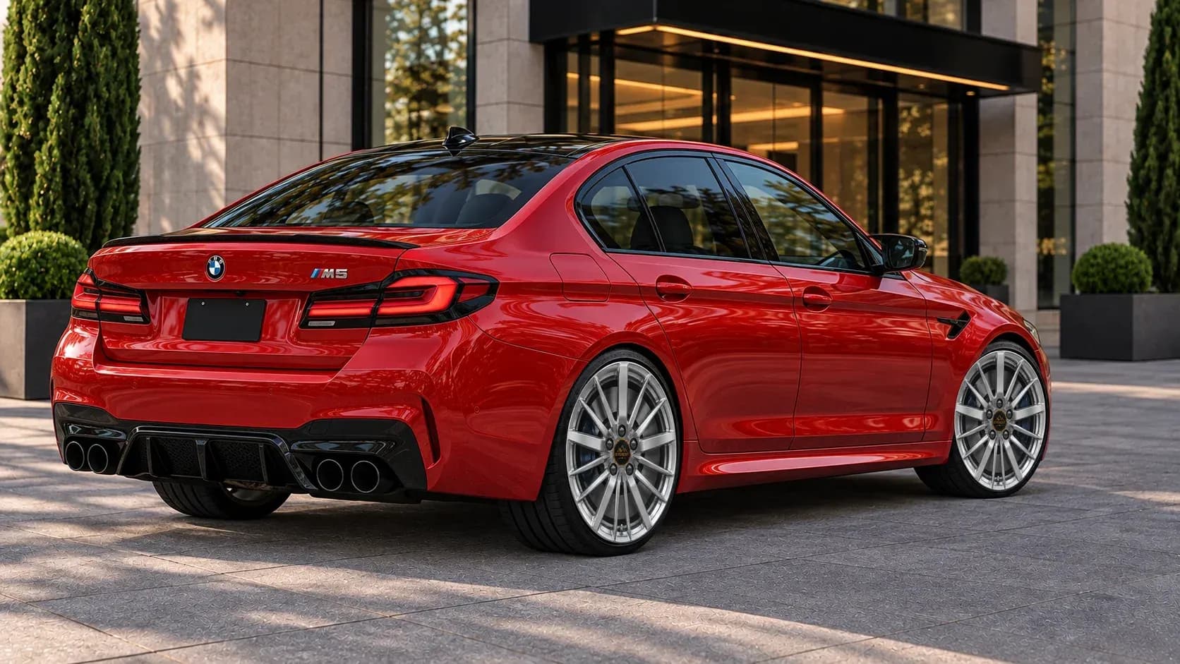 2021 BMW M5 with EW-P-MF-014 wheel, rear right 45 view