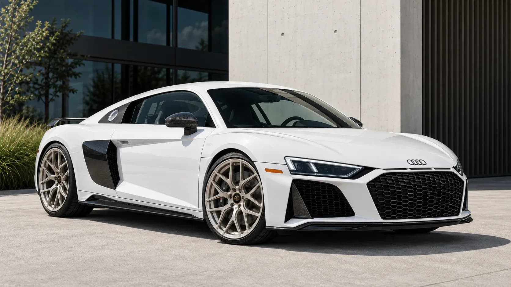 2020 Audi R8 with EW-P-MF-015 wheel, front right 45 view