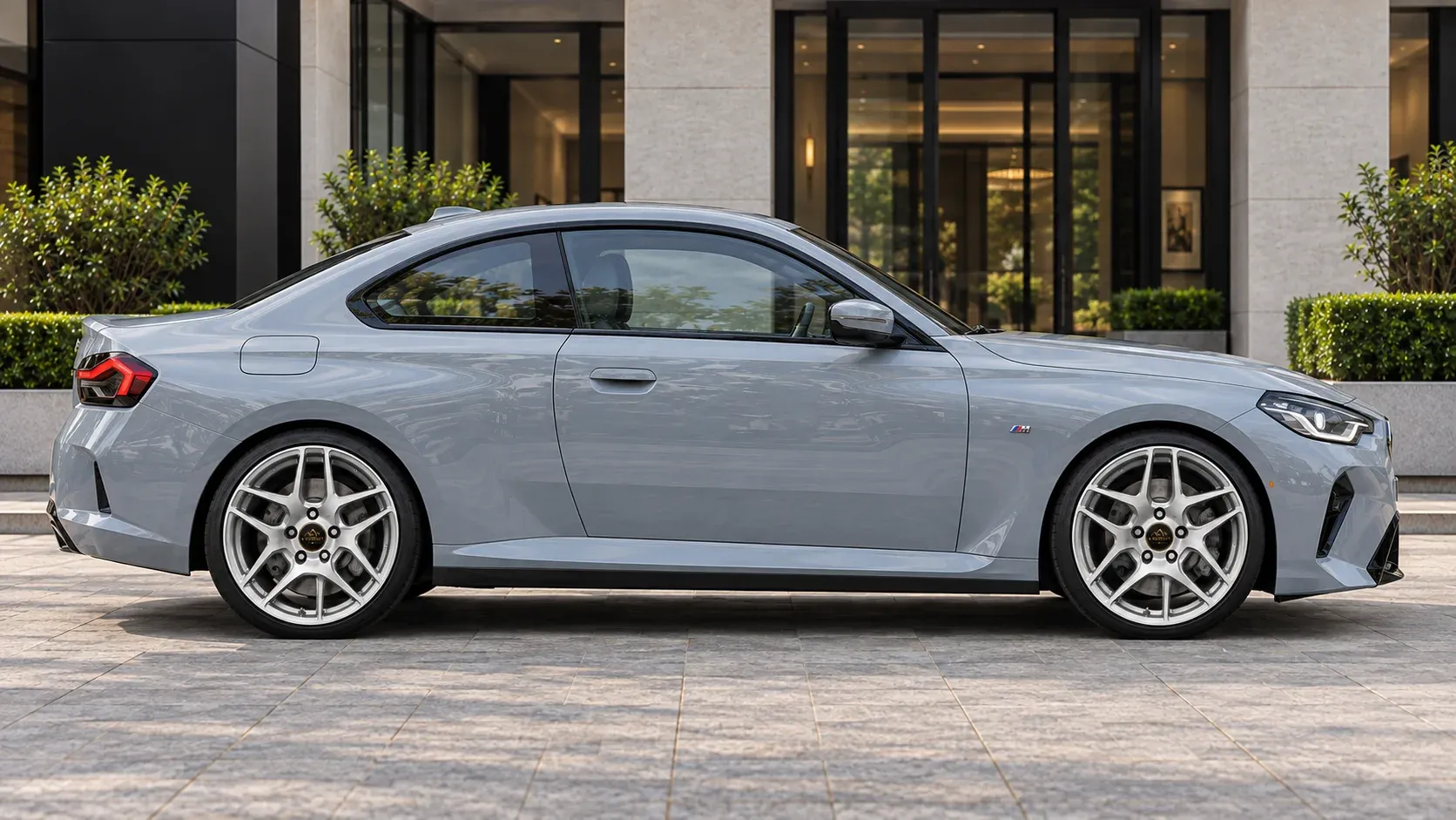 2022 BMW 2 Series with EW-P-MF-016 wheel, side profile view