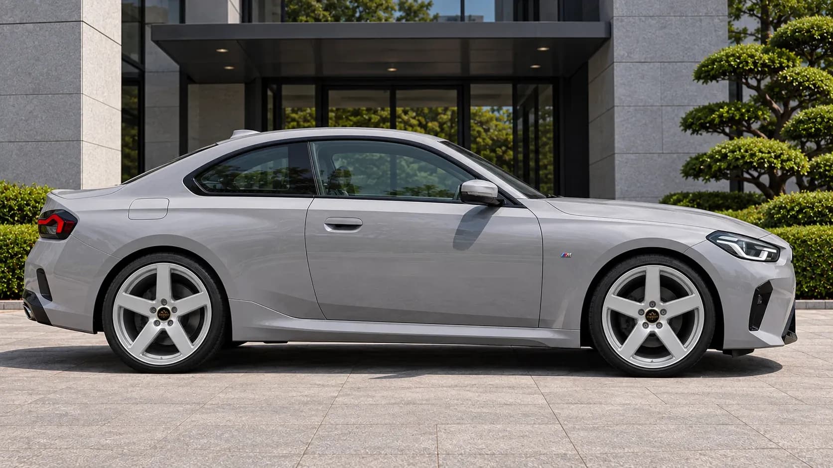 2022 BMW 2 Series with EW-P-MF-018 wheel, side profile view
