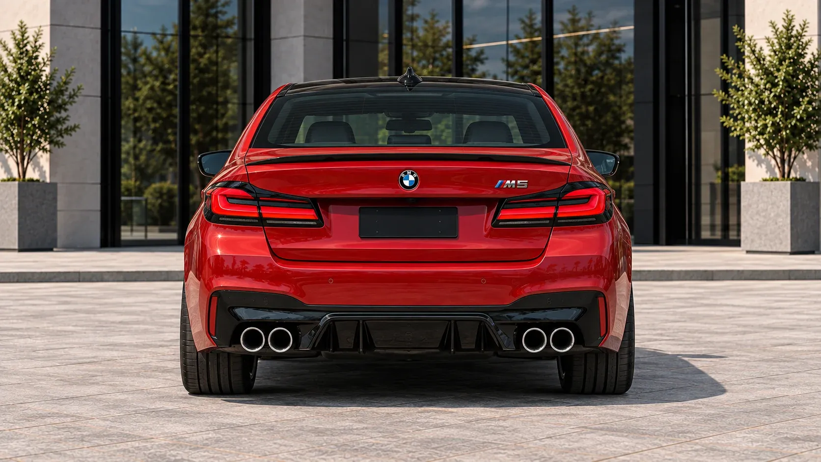 2021 BMW M5 with EW-P-MF-018 wheel, rear 0 view