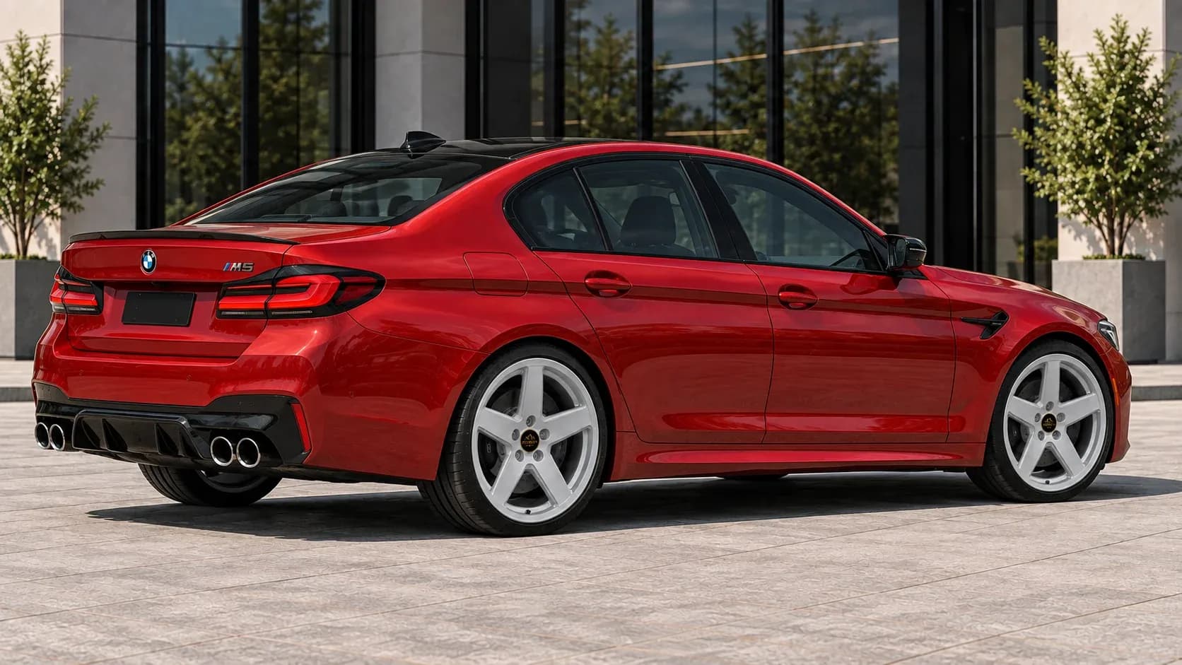 2021 BMW M5 with EW-P-MF-018 wheel, rear right 45 view