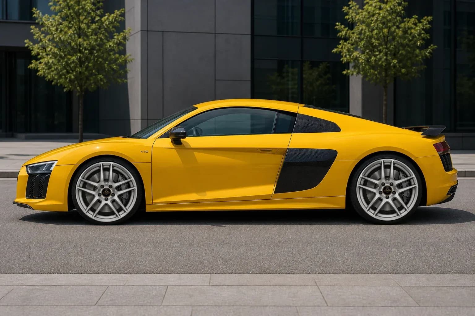 2017 Audi R8 with EW-P-MF-020 wheel, side profile view