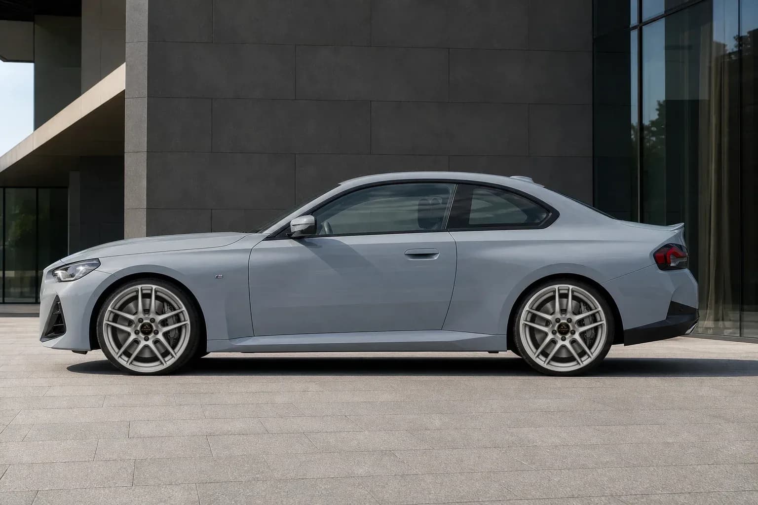 2022 BMW 2 Series with EW-P-MF-020 wheel, side profile view