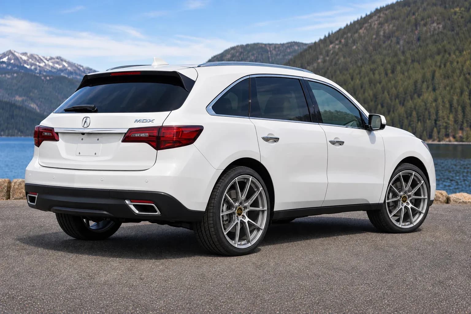 2014 Acura MDX with EW-P-MF-021 wheel, rear right 45 view