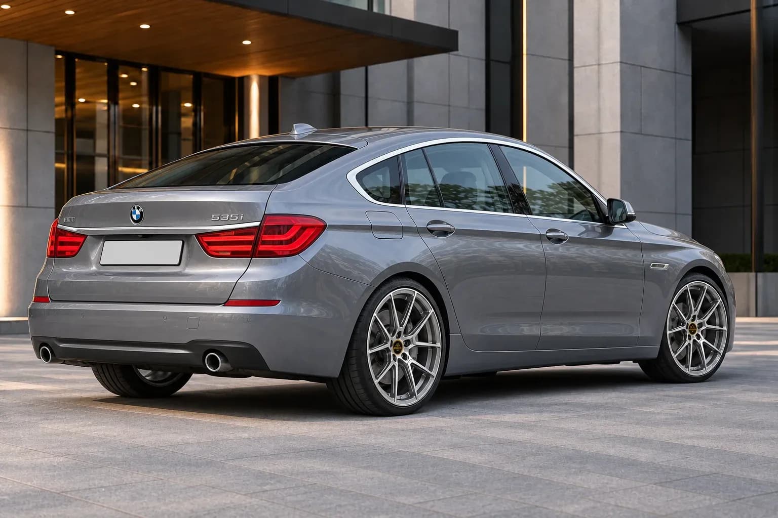2010 BMW 5 Series Gran Turismo with EW-P-MF-021 wheel, rear right 45 view