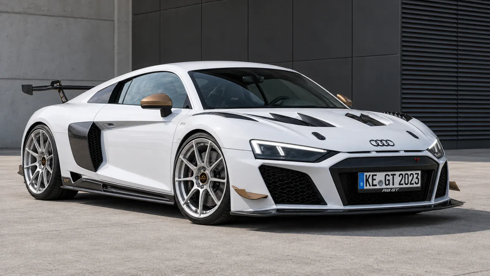 2023 Audi R8 with EW-P-MF-022 wheel, front right 45 view