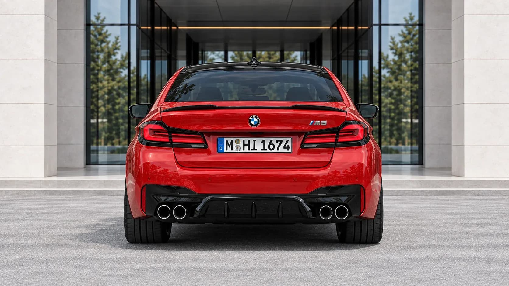 2021 BMW M5 with EW-P-MF-022 wheel, rear 0 view
