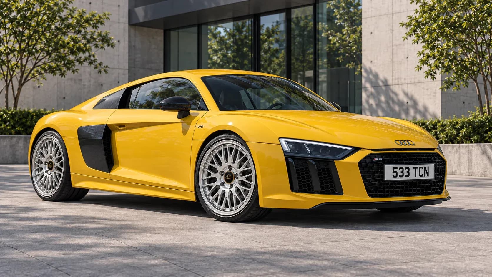 2017 Audi R8 with EW-P-MF-023 wheel, front right 45 view
