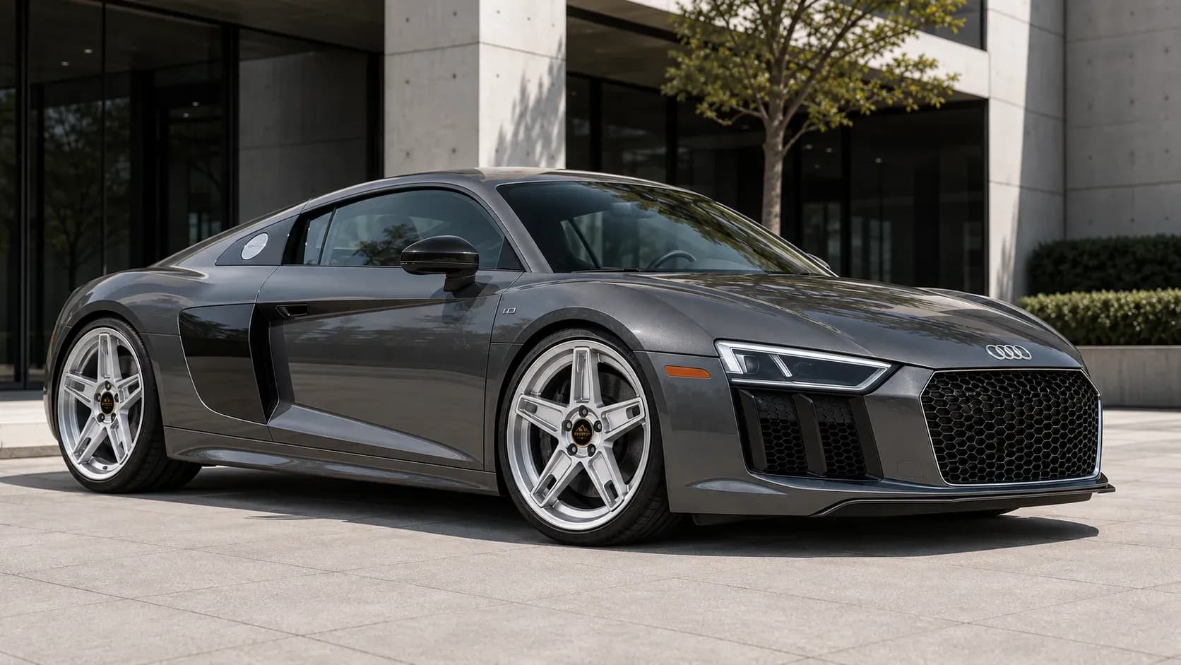 2017 Audi R8 with EW-P-MF-024 wheel, front right 45 view