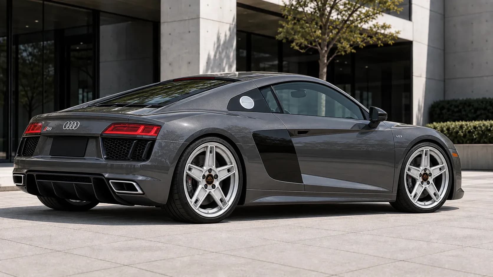 2017 Audi R8 with EW-P-MF-024 wheel, rear right 45 view