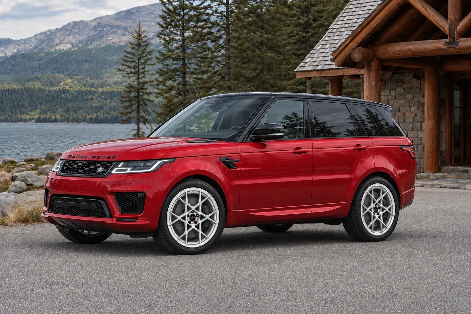 2018 Land Rover Range Rover Sport with EW-P-MF-026 wheel, front right 45 view