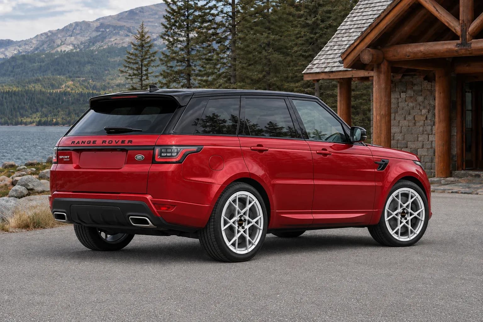 2018 Land Rover Range Rover Sport with EW-P-MF-026 wheel, rear right 45 view