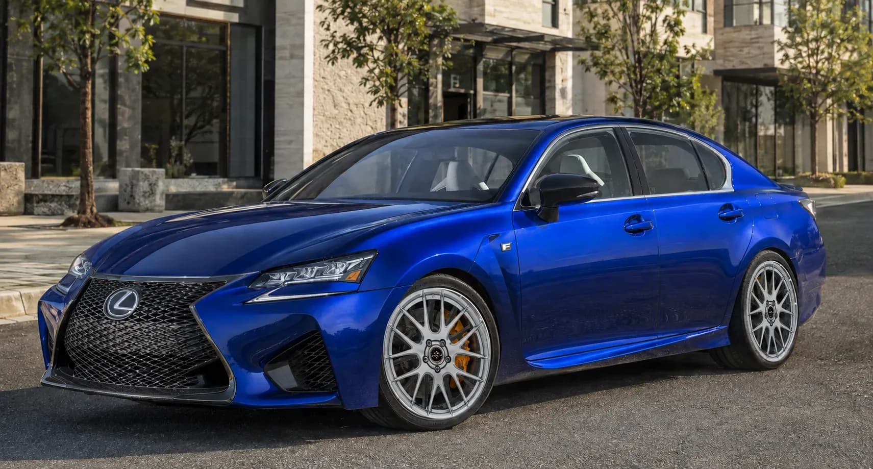2016 Lexus GS F with EW-P-MF-027 wheel, front right 45 view