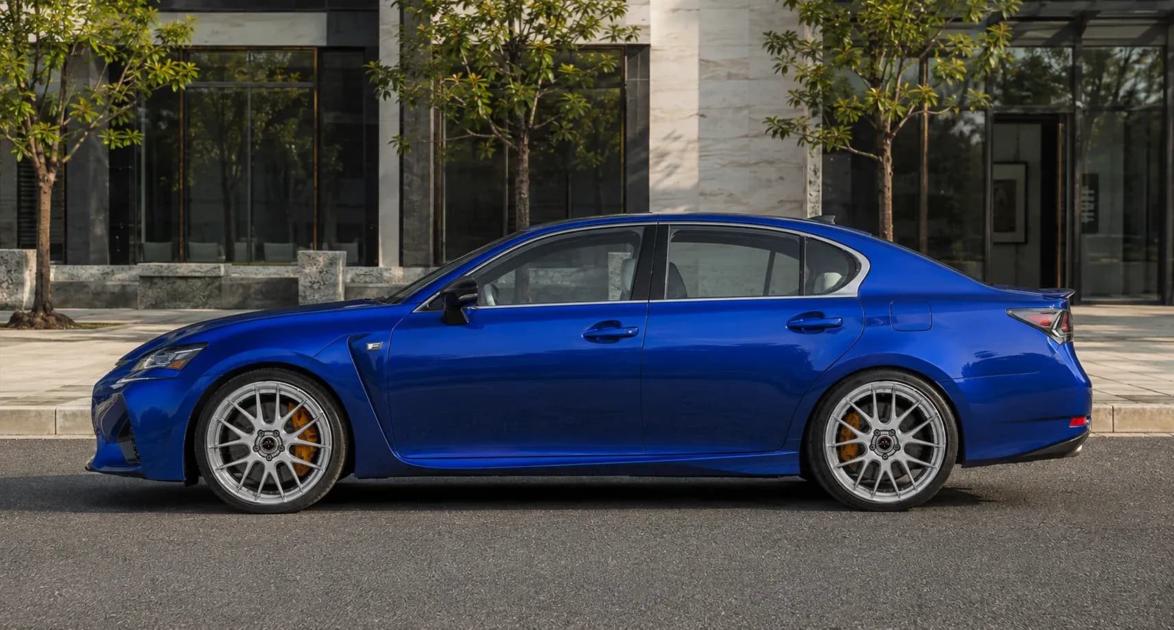 2016 Lexus GS F with EW-P-MF-027 wheel, side profile view