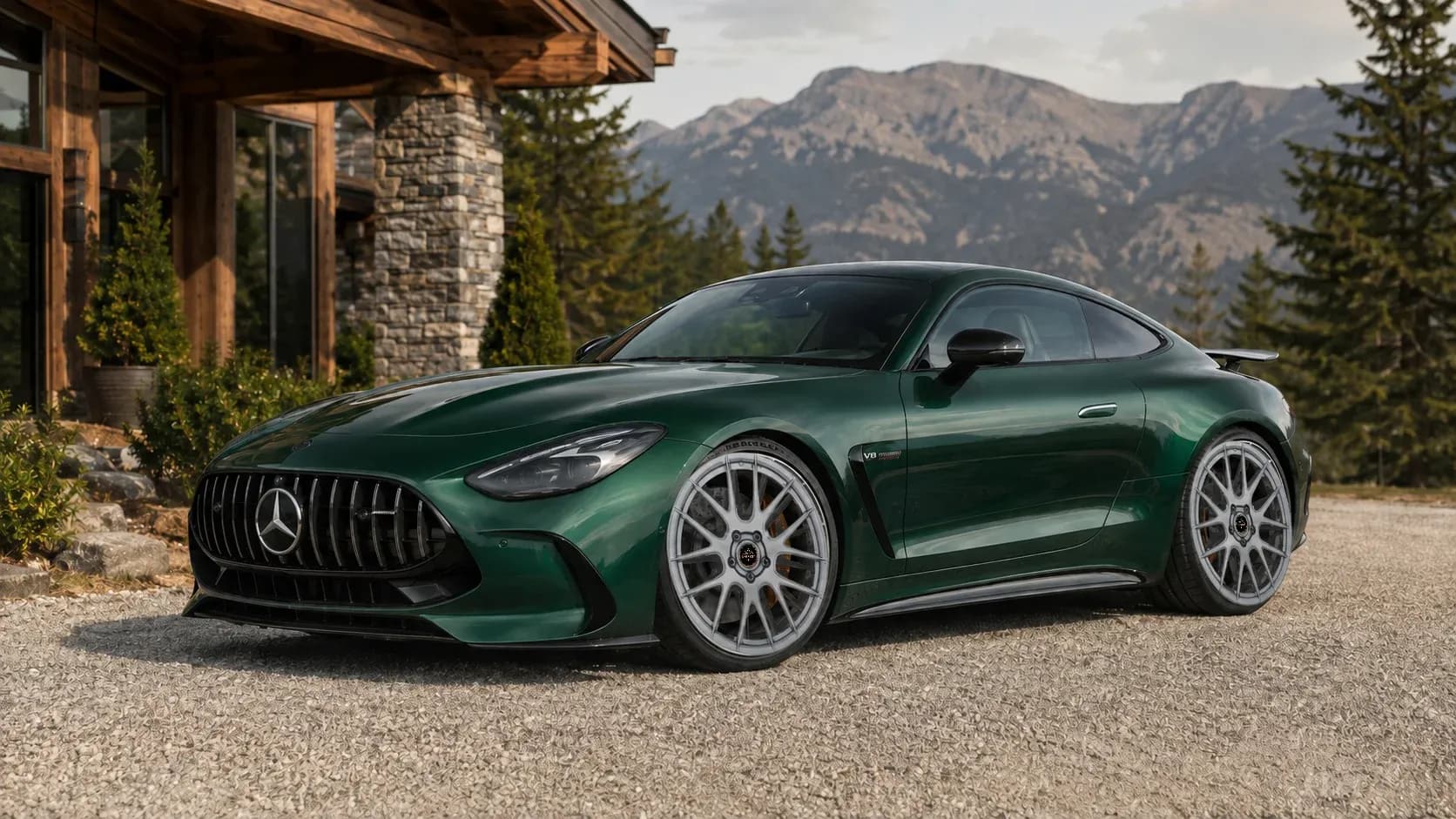 2024 Mercedes-Benz AMG GT with EW-P-MF-027 wheel, front right 45 view