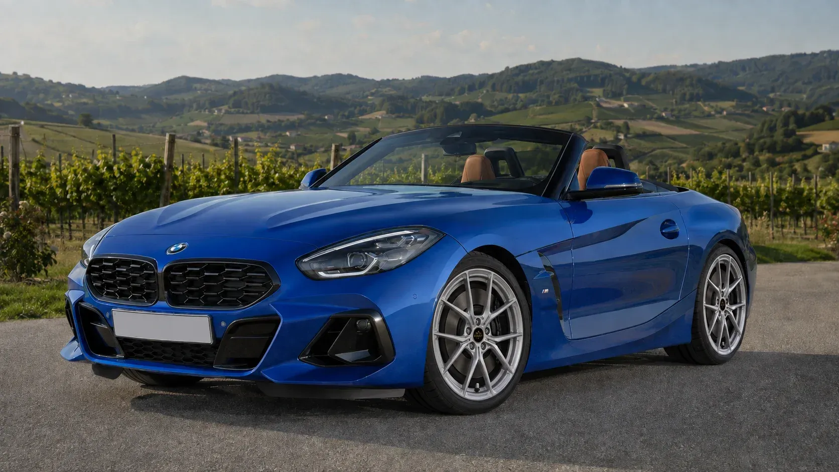 2023 BMW Z4 with EW-P-MF-028 wheel, front right 45 view