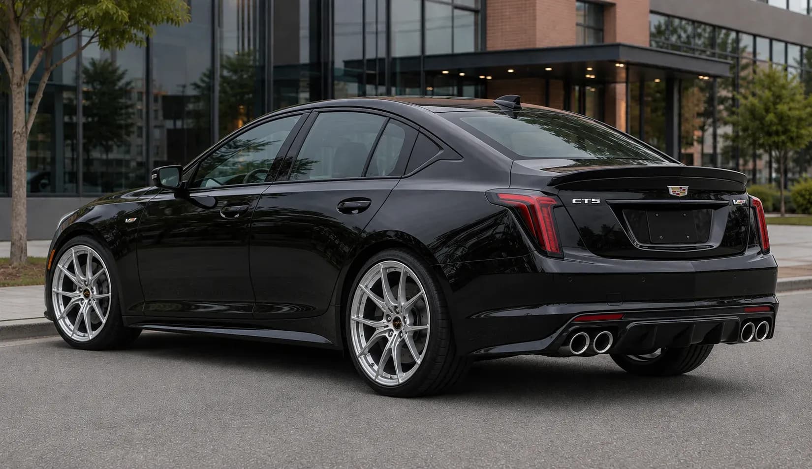 2020 Cadillac CT5-V with EW-P-MF-028 wheel, rear right 45 view