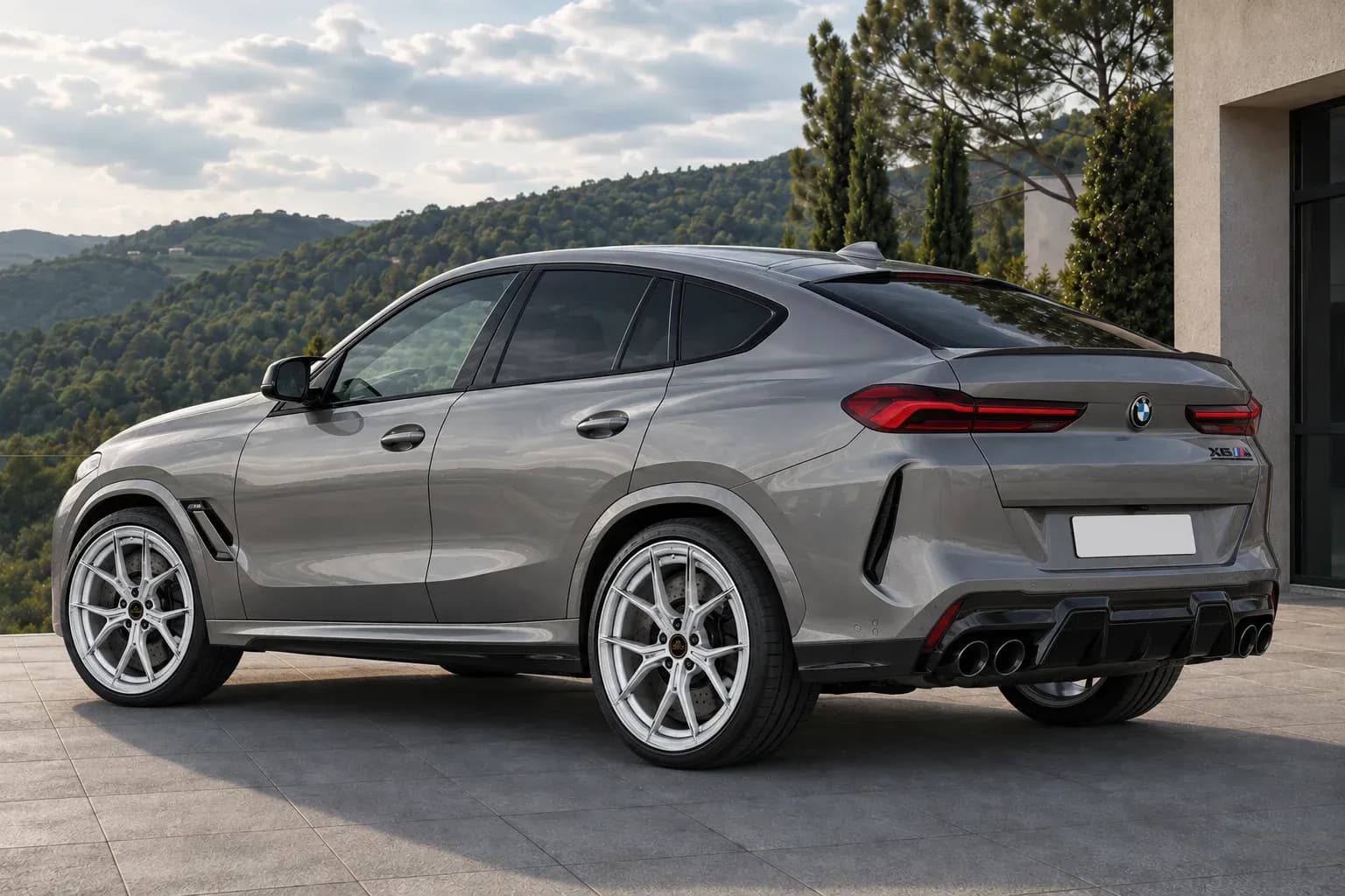 2020 BMW X6 with EW-P-MF-029 wheel, rear right 45 view