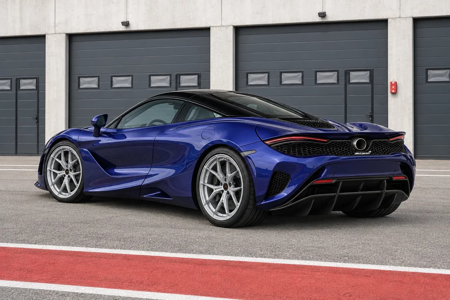 2024 McLaren 750S with EW-P-MF-029 wheel, rear right 45 view