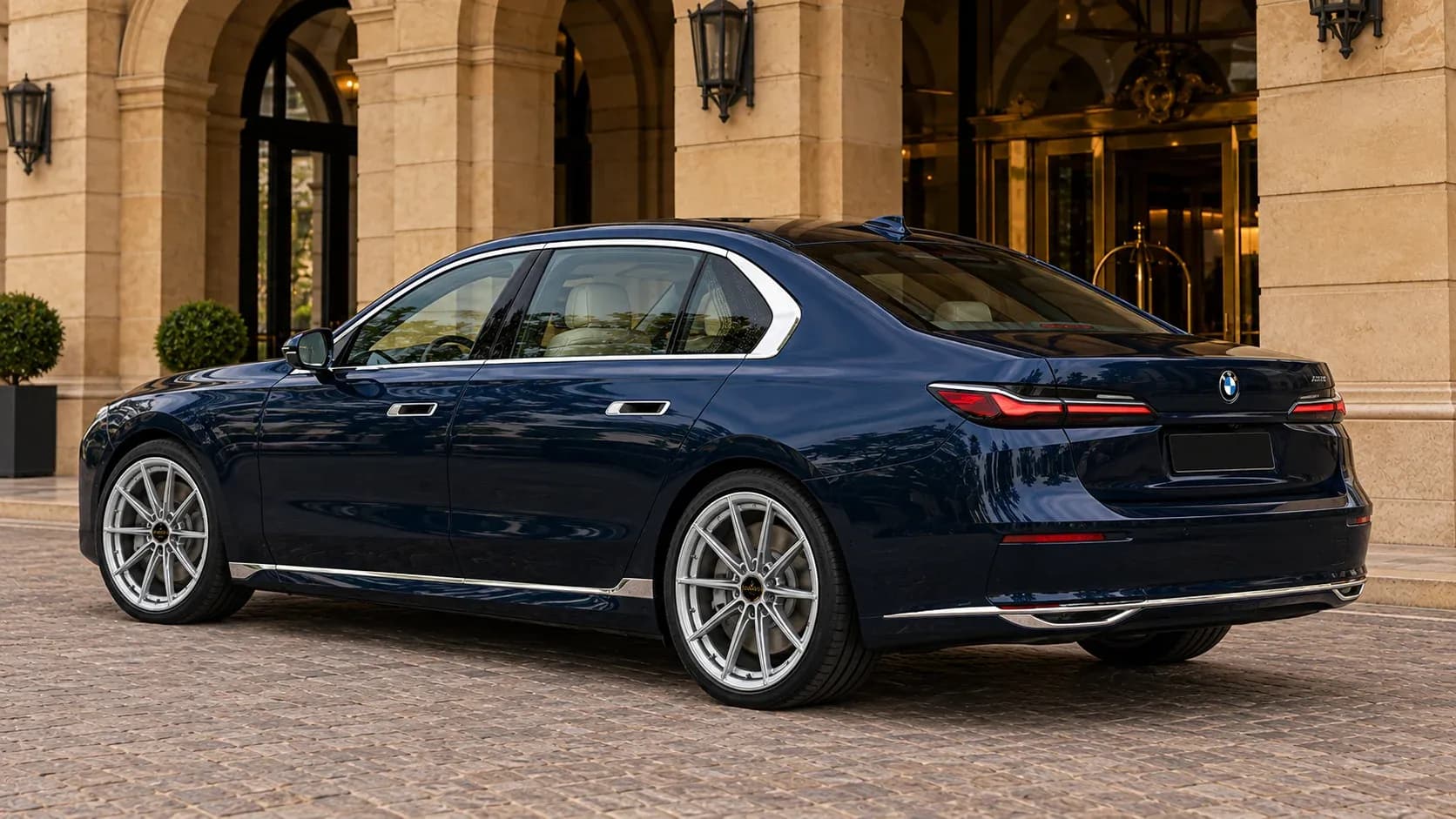 2023 BMW 7 Series with EW-P-MF-030 wheel, rear right 45 view