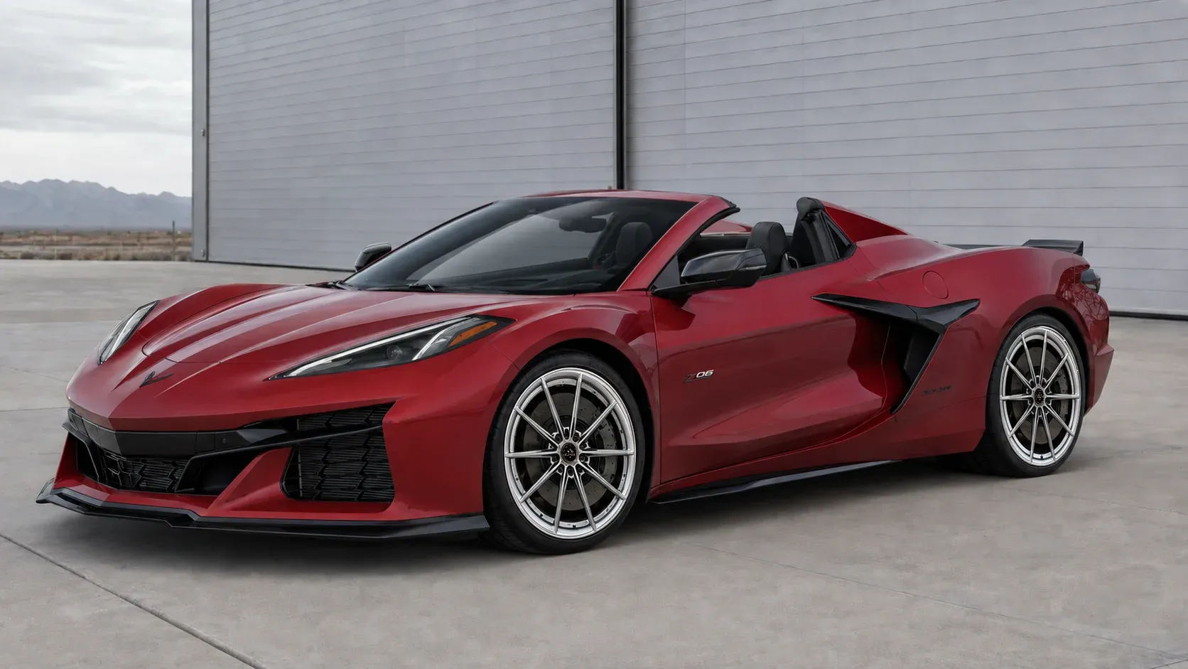 2023 Chevrolet Corvette with EW-P-MF-030 wheel, front right 45 view