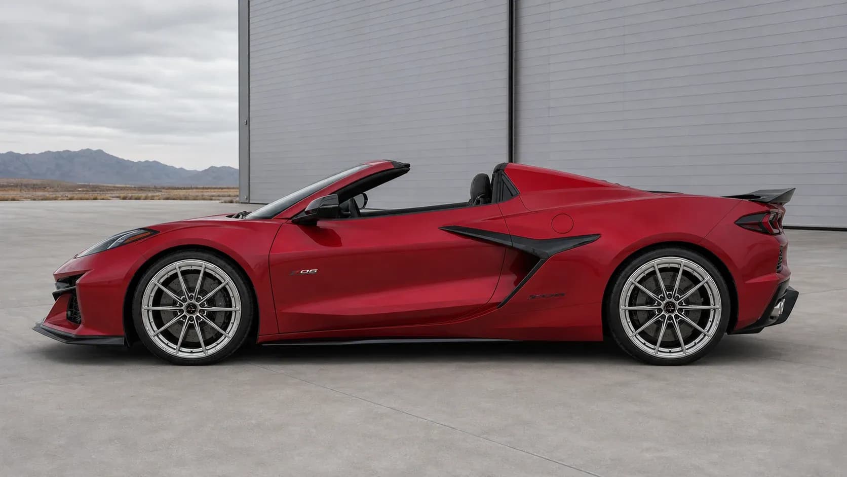 2023 Chevrolet Corvette with EW-P-MF-030 wheel, side profile view