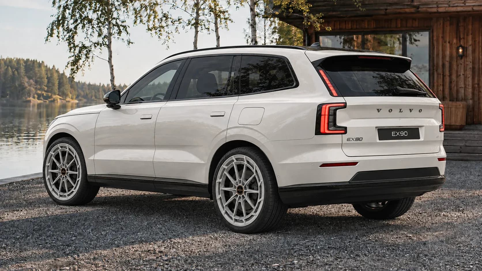2025 Volvo EX90 with EW-P-MF-031 wheel, rear right 45 view