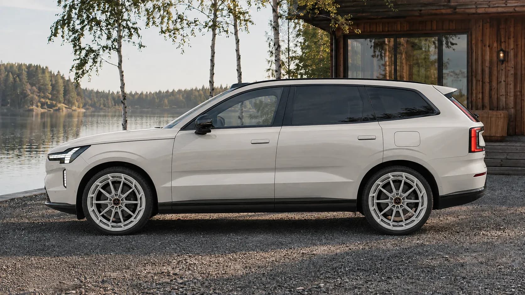 2025 Volvo EX90 with EW-P-MF-031 wheel, side profile view