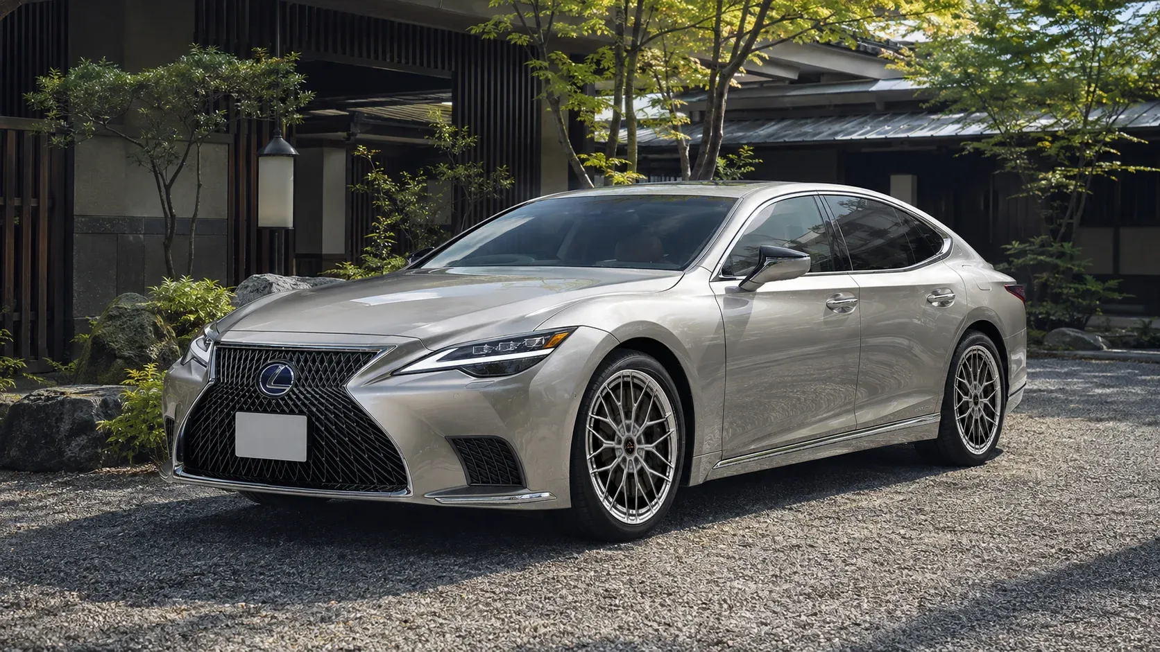 2018 Lexus LS with EW-P-MF-032 wheel, front right 45 view